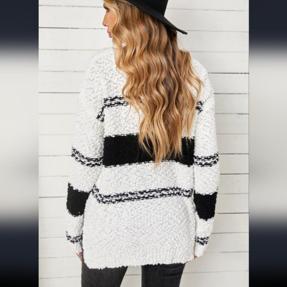 Striped Colorblock Sweater - Picture 7 of 14
